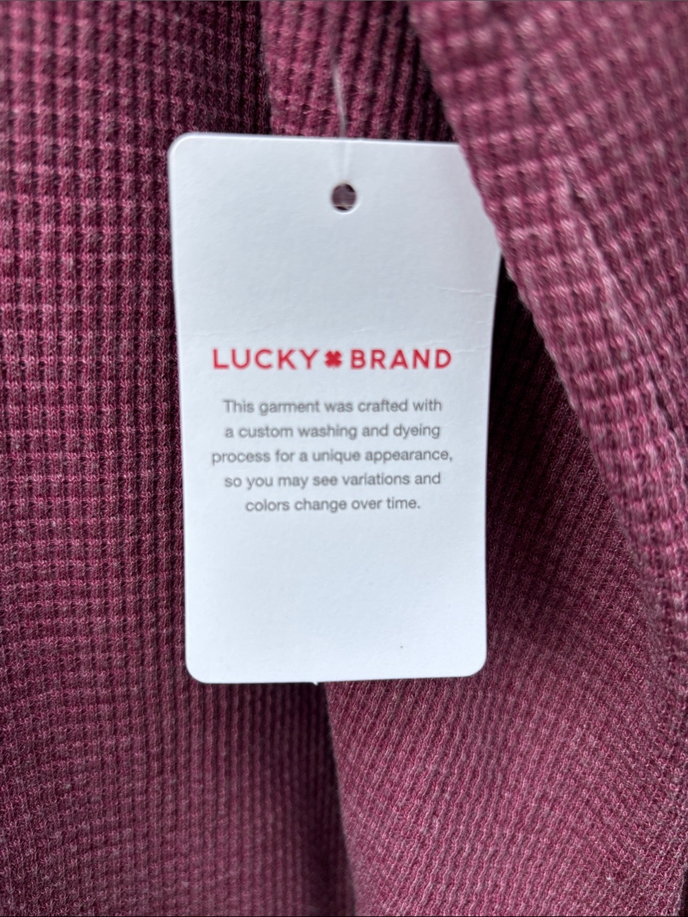 Lucky Brand V-Neck Waffle Knit Top Size XL - Picture 4 of 5